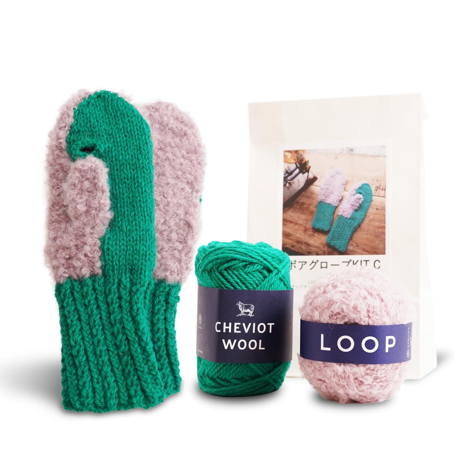 Amazon | コトノハ ボアグローブキット 編み図付き ダルマ 24W-2001 (C